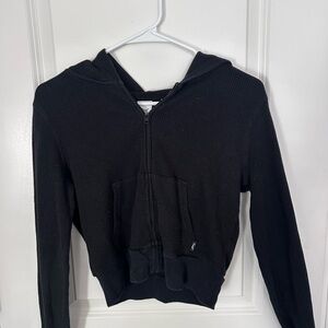 Aritzia Black Zip-Up Hoodie